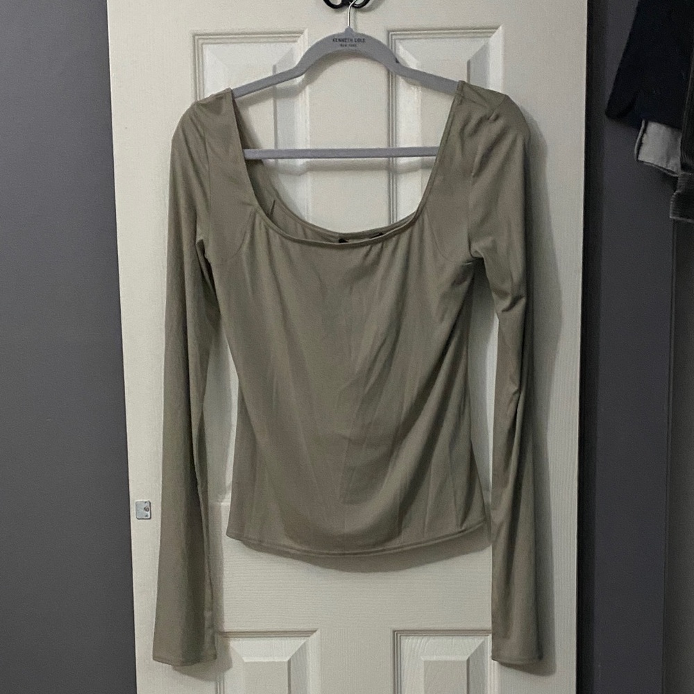 Kith Women's Taupe Long Sleeve Top